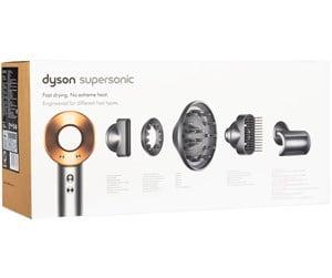 Dyson Supersonic HD07 hårtørrer i nikkel/kobber med sæt af medfølgende mundstykker